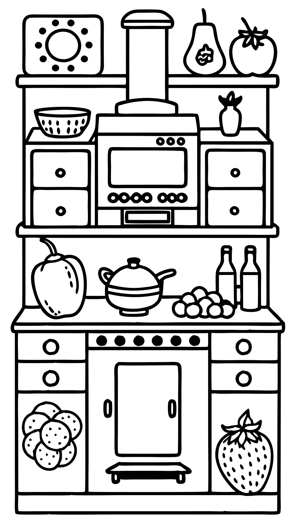 kitchen coloring page